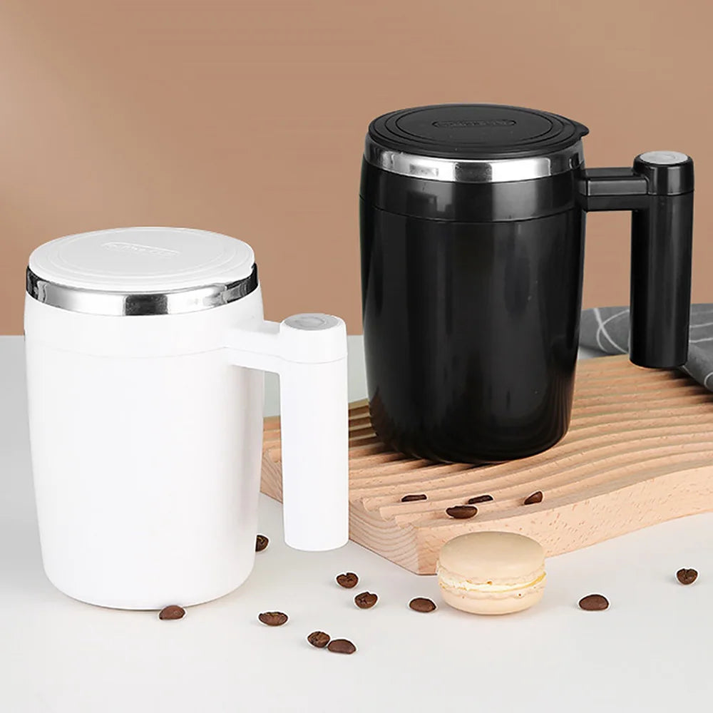 Taza Auto-Mezcladora USB Recargable – Acero Inoxidable para Café, Leche o Batidos