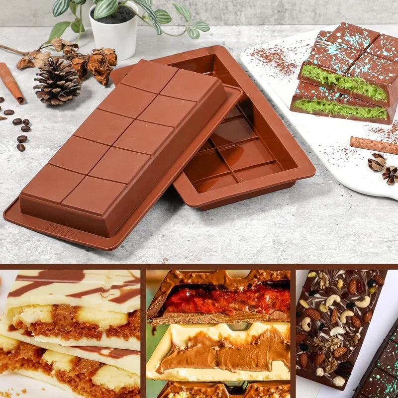 Molde de Silicona para Tabletas – Chocolate, Cera o Proteína