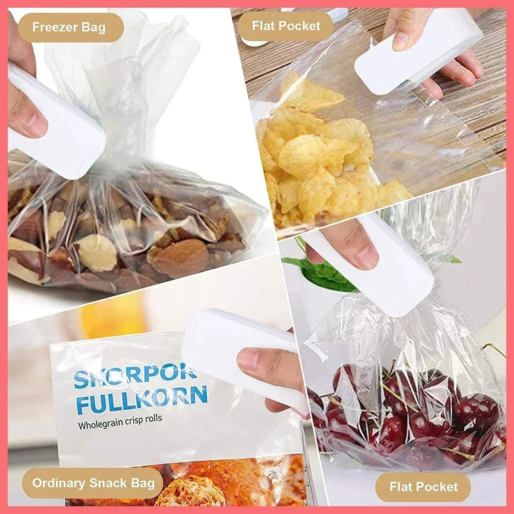 Sellador Térmico Portátil para Bolsas de Alimentos – Mini y Recargable