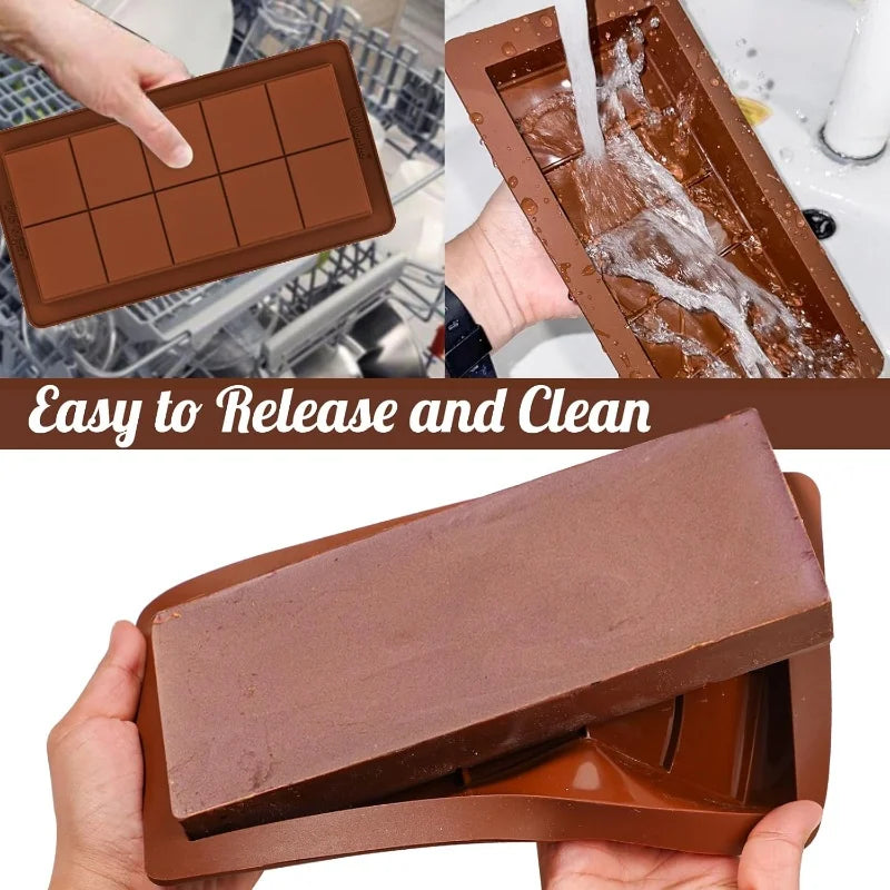 Molde de Silicona para Tabletas – Chocolate, Cera o Proteína