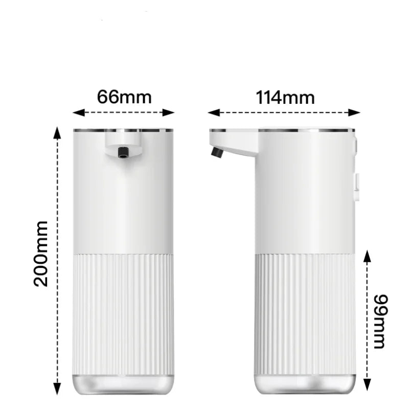 Dispensador Automático de Jabón Espumoso con Carga Tipo-C – 360 ml Blanco